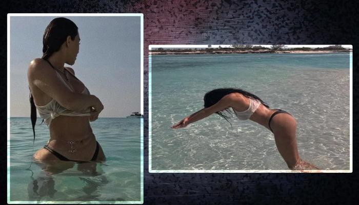 Kim Kardashian'ın tatil pozları sosyal medyayı salladı! Herkes aynı yorumu yaptı