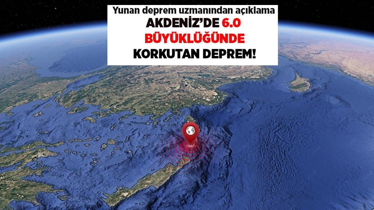 Akdeniz'de gece yarısı 6.0 büyüklüğünde deprem: Yunan deprem uzmanından açıklama!
