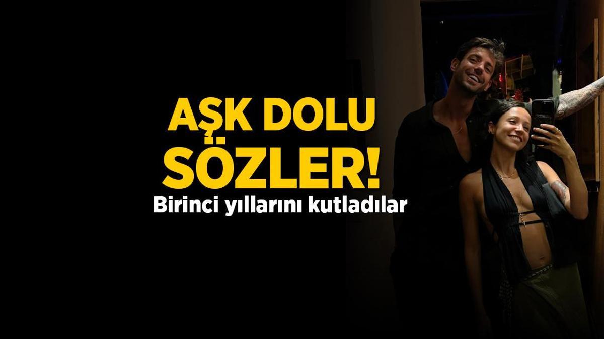 Birinci yıllarını kutladılar! Zeynep Bastık ve Serkay Tütüncü'den aşk dolu sözler