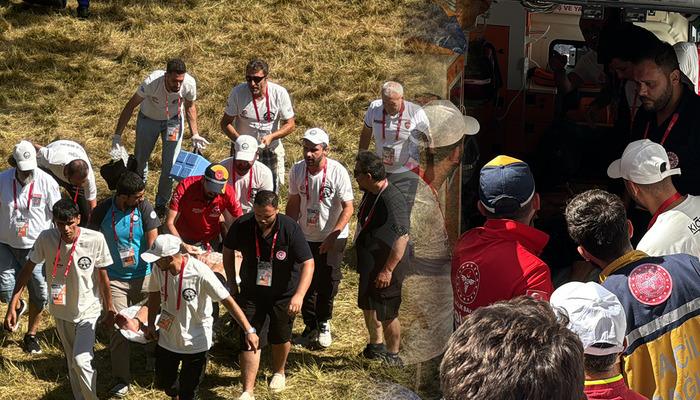 Kırkpınar Güreşleri'nde sıcak hava etkili oldu! Pehlivan güreşirken bayıldı