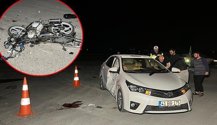 Kocaeli'de feci kaza! Otomobil ile motosiklet çarpıştı; 1 ölü, 2 yaralı