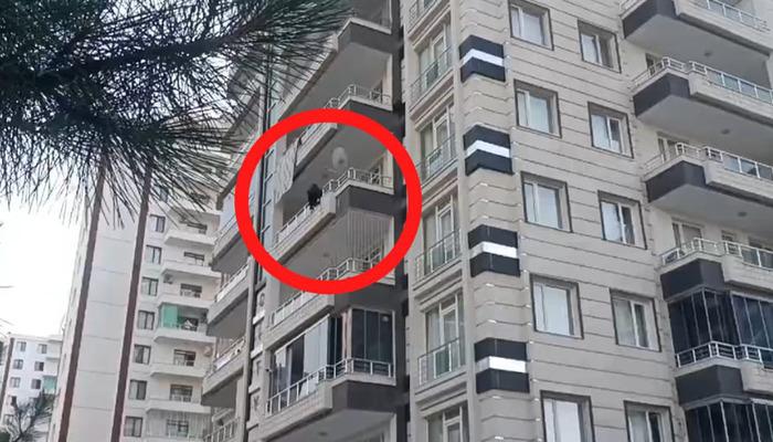 Önce evini yakmaya çalıştı sonra 5. kattan atlamak istedi! Polis ekipleri ikna etti